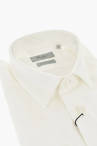 Cotton Poplin Shirt With Italian Collar