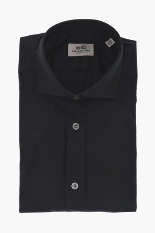 CC COLLECTION Camicia in Popeline di Cotone con Collo Francese