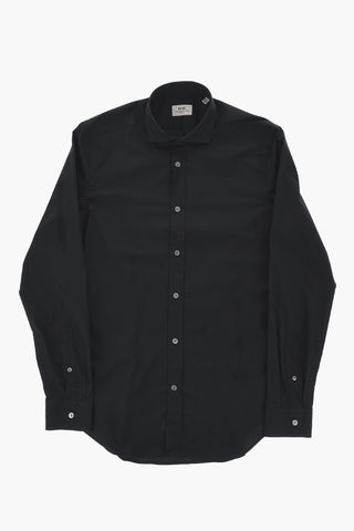 CC COLLECTION Camicia in Popeline di Cotone con Collo Francese