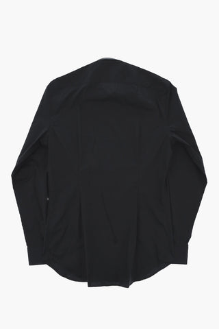 CC COLLECTION Camicia in Popeline di Cotone con Collo Francese