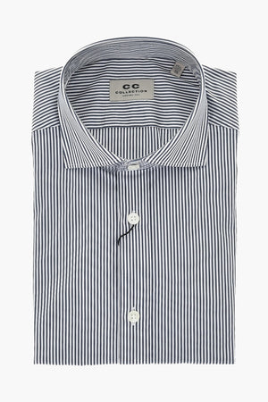 CC COLLECTION Poplin Shirt with Awning Pattern