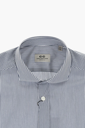 CC COLLECTION Poplin Shirt with Awning Pattern