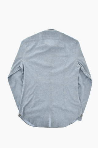 Cotton and Cashmere Shirt with Italian Collar
