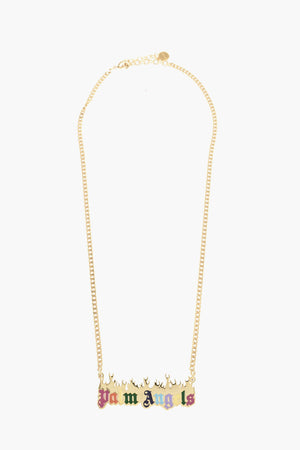 Collana BURNING LOGO in Ottone Effetto Dorato