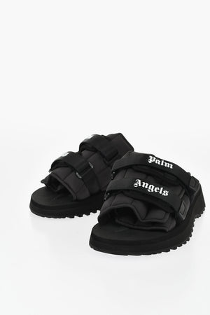 SUICOKE Sandali MOTO-P in Tinta Unita con Logo a Contrasto