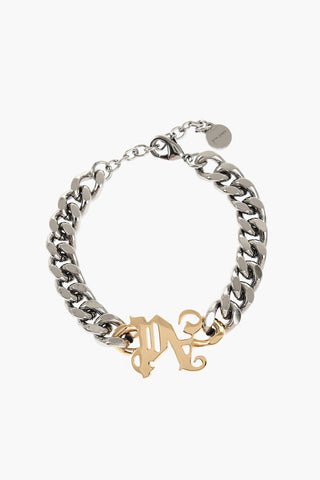 Kettenarmband mit kontrastierendem Monogramm
