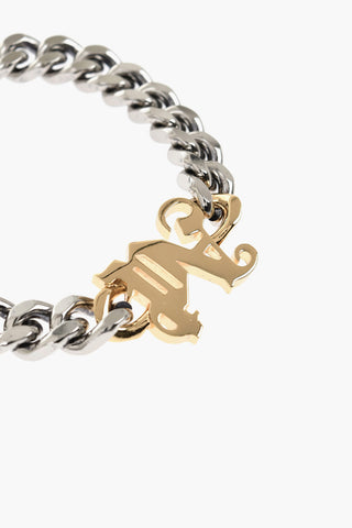 Kettenarmband mit kontrastierendem Monogramm