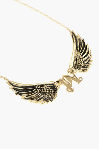 Collana WINGS MONOGRAM in Ottone con Finitura Dorata