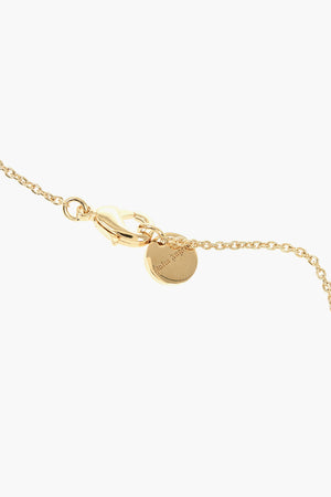 Brass Necklace WINGS MONOGRAM with Gold Finish