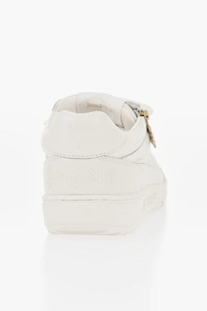 Niedrige Sneaker Aus Gehämmertem Leder Mit Goldenem Reißverschluss