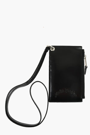 광택 에코 가죽 카드지갑 톤온톤 로고