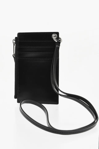 Portacarte in eco Pelle Lucida con Logo Tono su Tono