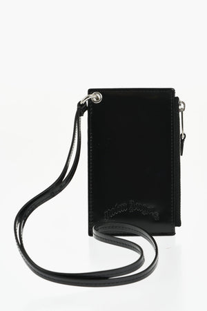 광택 에코 가죽 카드지갑 톤온톤 로고