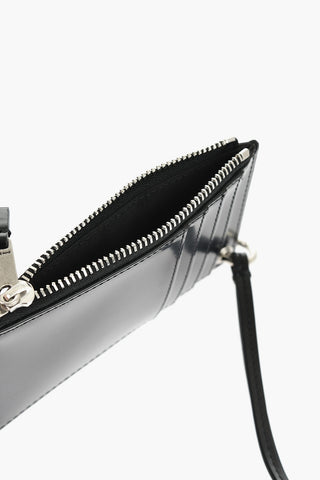 Portacarte in eco Pelle Lucida con Logo Tono su Tono