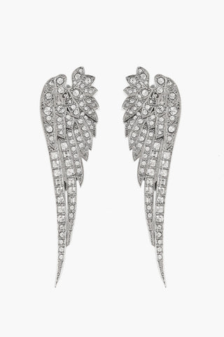 귀걸이 WINGS STRASS SILVER - TRANSPARE