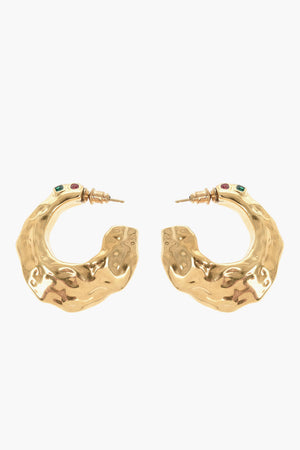 귀걸이 MELTED STRASS GOLD - MULTICOLOR