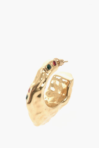 귀걸이 MELTED STRASS GOLD - MULTICOLOR