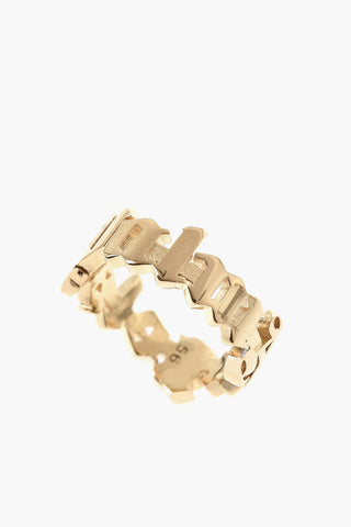 Gold-Tone Logo Ring