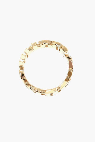 Gold-Tone Logo Ring