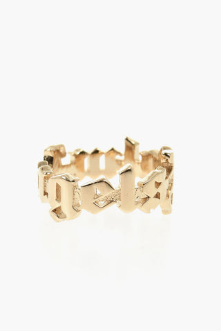 Gold-Tone Logo Ring