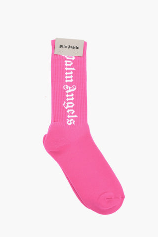 Fluoreszierende Socken Mit Kontrastlogo