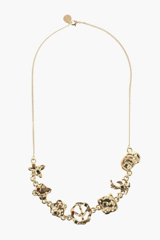 Collana A Catena Effetto Dorato con Motivi Iconici