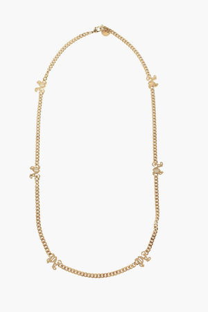 Brass Chain Necklace With Monogram