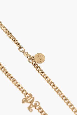 Brass Chain Necklace With Monogram