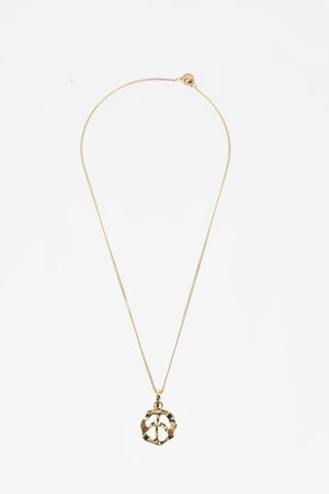 Brass Chain Necklace With Pendant
