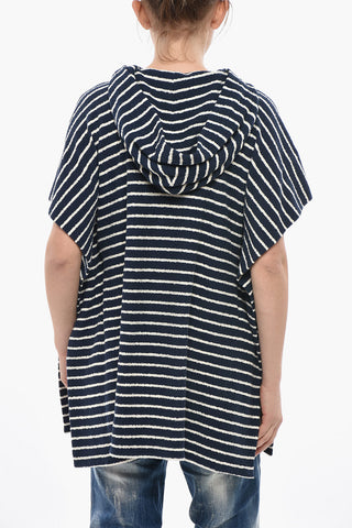 Terry Hoodie with Awning Stripe Pattern