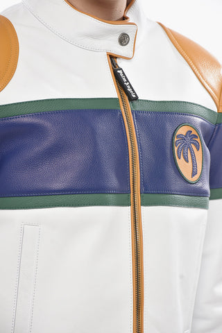 Cropped Leather Jacket CB CLASSIC With Contrast Details