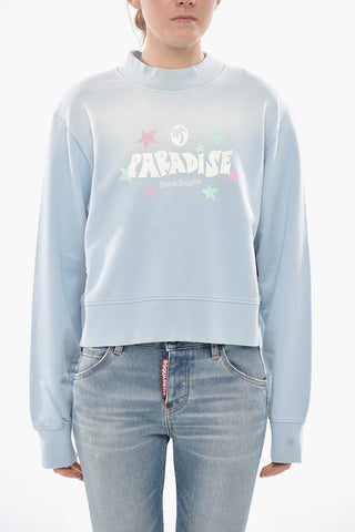 Crewneck Sweatshirt PARADISE PALM with Faded Design