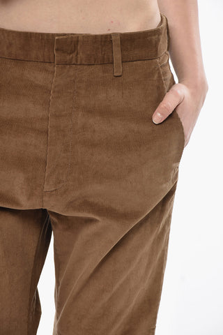 Hose DENNIS FIT aus geripptem Velours