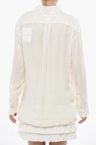Silk Shirt With Monogram Jacquard Motif