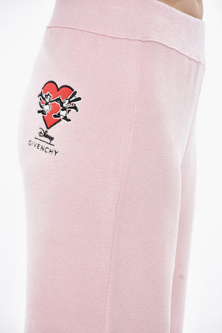 DISNEY X GIVENCHY Pantaloni Palazzo in Maglia con Ricamo