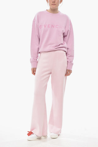 DISNEY X GIVENCHY Pantaloni Palazzo in Maglia con Ricamo