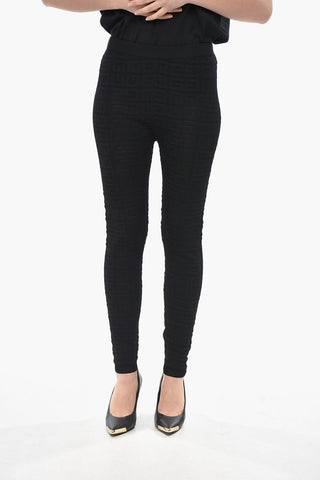 Crochet Fabric Leggings with Monogram Pattern