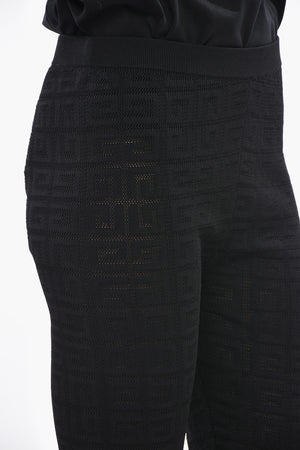 Crochet Fabric Leggings with Monogram Pattern