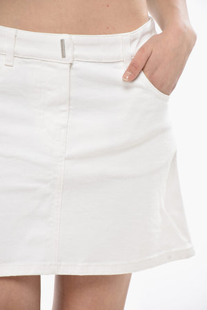 Minirock aus Denim mit Gürtelschlaufen