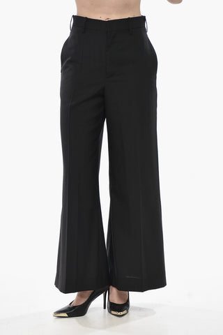 Virgin Wool 4-Pocket Trousers with Hidden Closure