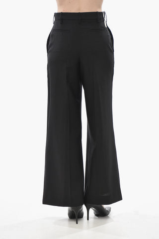 Virgin Wool 4-Pocket Trousers with Hidden Closure
