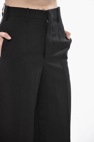 Virgin Wool 4-Pocket Trousers with Hidden Closure
