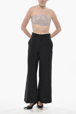 Virgin Wool 4-Pocket Trousers with Hidden Closure