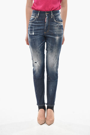 SKI Stirrup High-Waist Stretch Denim Jeans 13cm