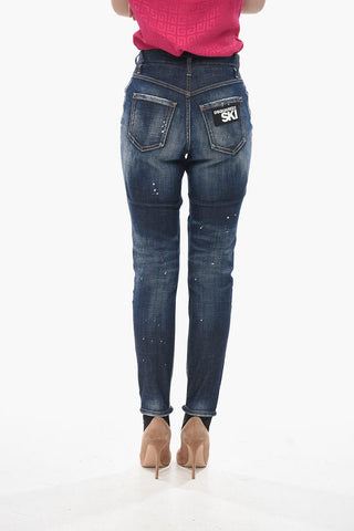 SKI Jeans Stirrup in Denim Stretch a Vita Alta 13cm