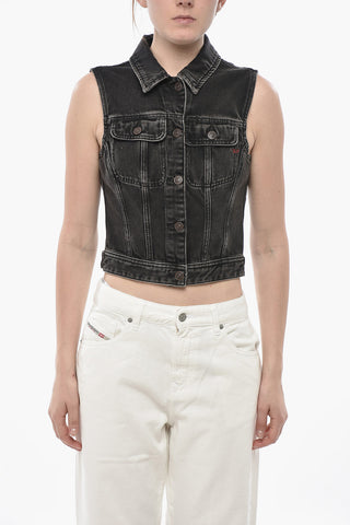 LIBRARY Ärmellose Jeansjacke DE-SLIMMY-SM