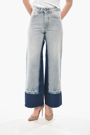 MM6 Two-Tone Jeans With 29cm Raw Hem