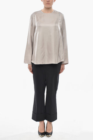 Langärmelige Bluse ADALYN aus Seide