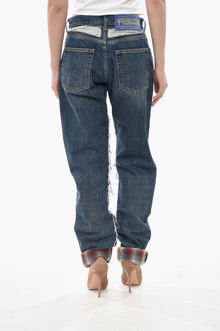 MM0 Jeans in dunkler Waschung PENDLETON mit gemusterten Aufschlägen 19cm
