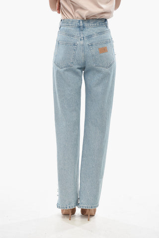 MM6 Slim-Fit Distressed Denim Jeans 22cm